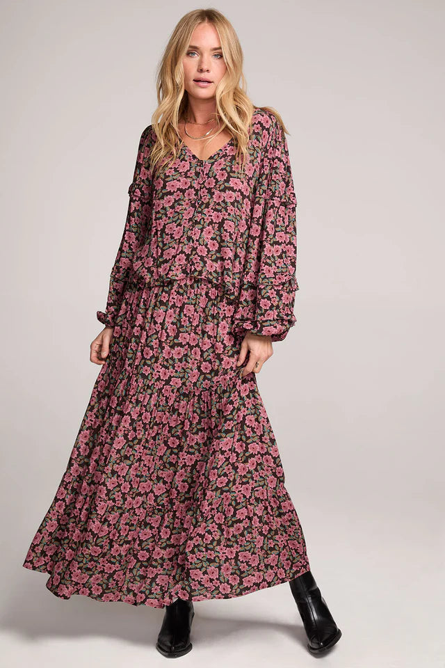 SALTWATER LUXE VERONA MIDI SKIRT - MULTI