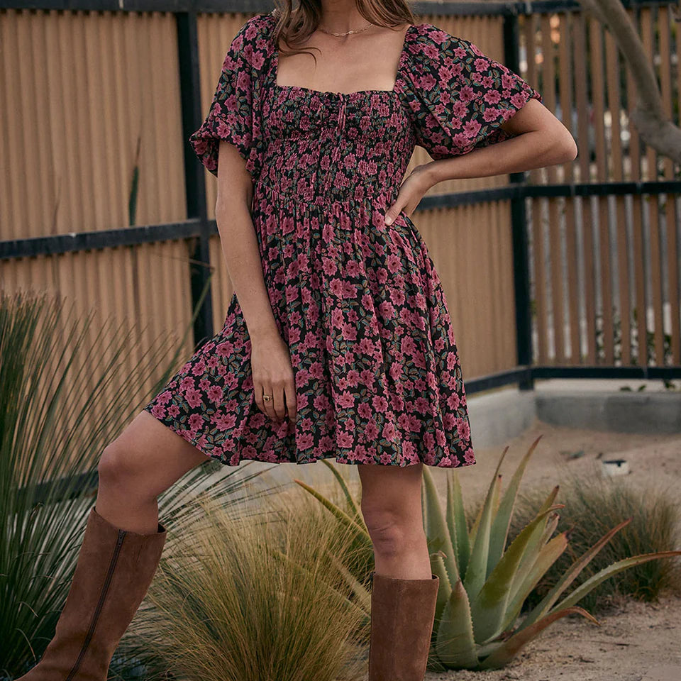 SALTWATER LUXE LUCILLE MINI DRESS - MULTI