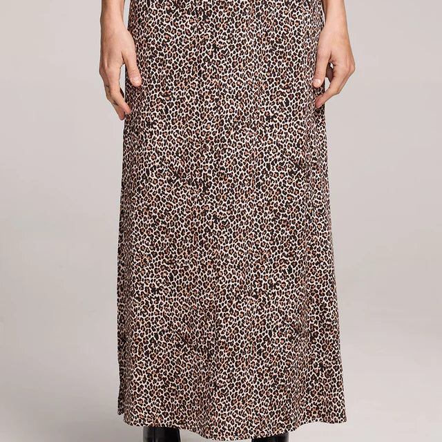 SALTWATER LUXE SERAPHYNE MIDI SKIRT - LEOPARD
