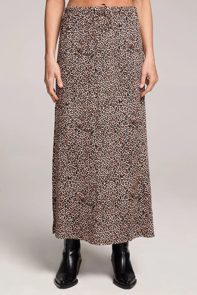 SALTWATER LUXE SERAPHYNE MIDI SKIRT - LEOPARD
