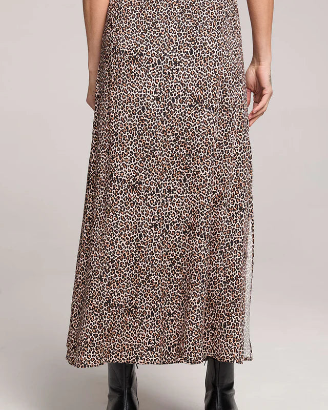 SALTWATER LUXE SERAPHYNE MIDI SKIRT - LEOPARD