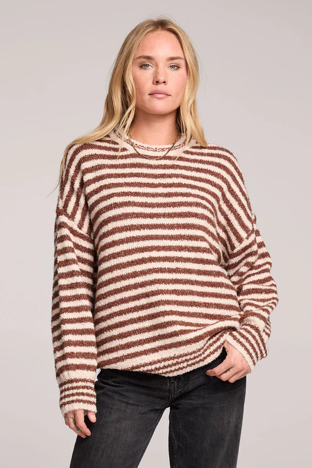 SALTWATER LUXE AUTUMN SWEATER - CHOCOLATE
