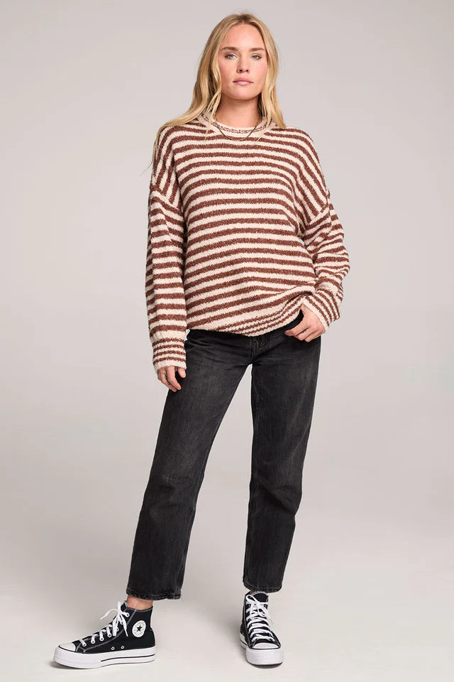 SALTWATER LUXE AUTUMN SWEATER - CHOCOLATE