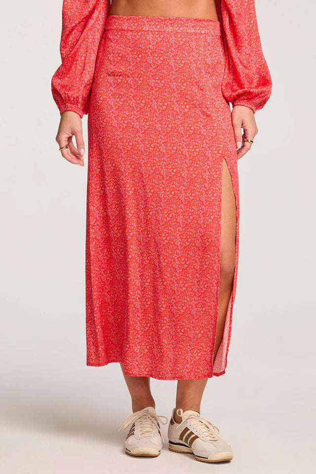 SALTWATER LUXE NARISSA SKIRT - VINTAGE RED