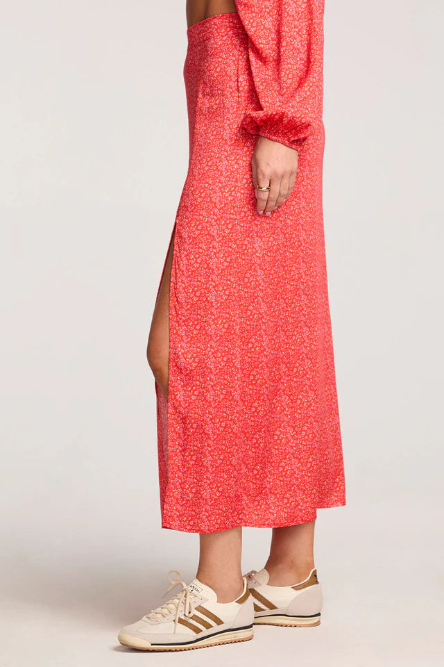 SALTWATER LUXE NARISSA SKIRT - VINTAGE RED