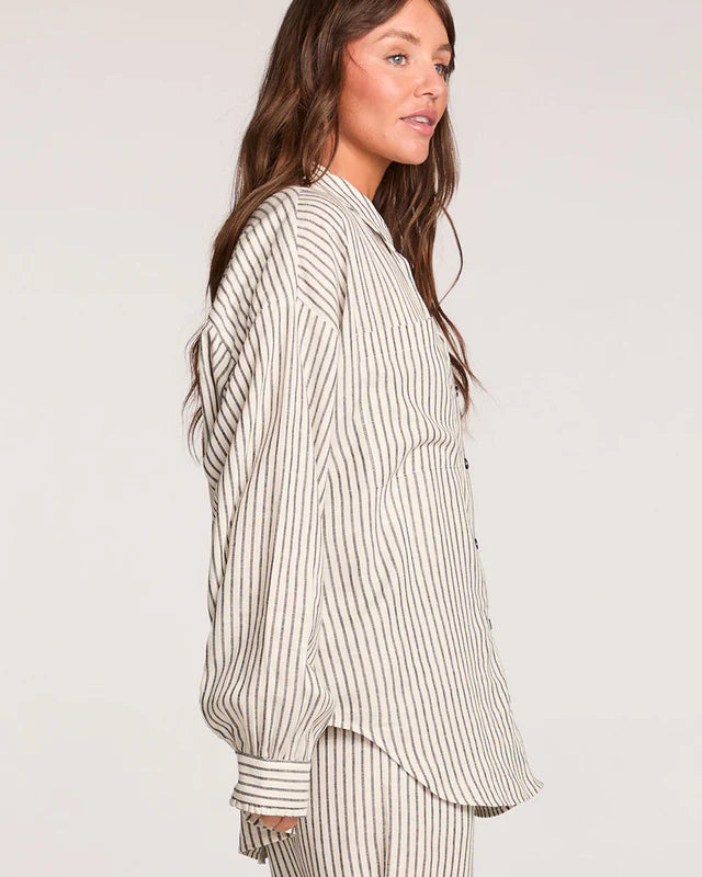 SALTWATER LUXE MARTEY TOP - BLACK WHITE