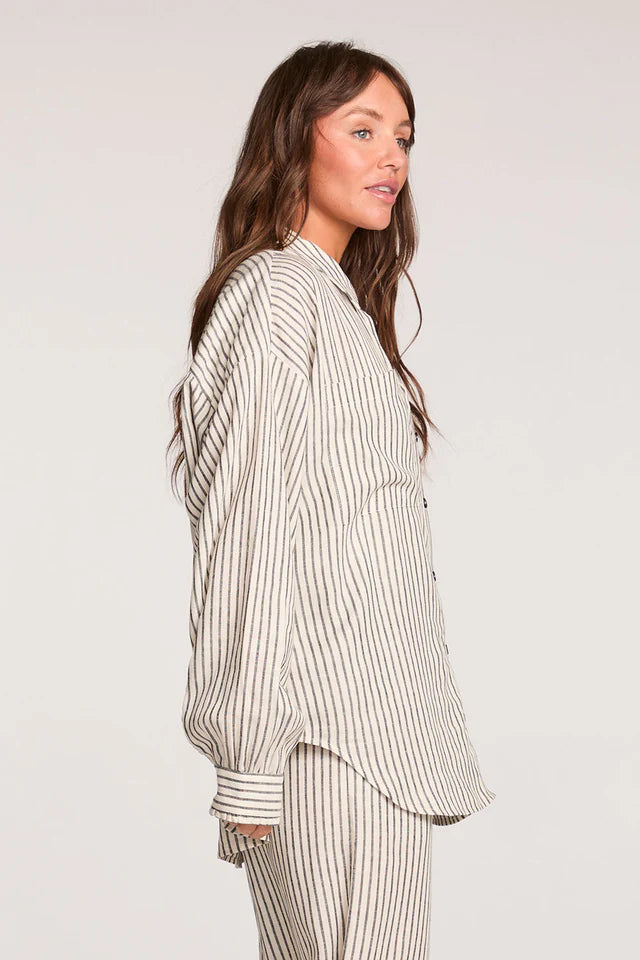 SALTWATER LUXE MARTEY TOP - BLACK WHITE