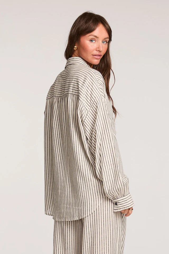 SALTWATER LUXE MARTEY TOP - BLACK WHITE