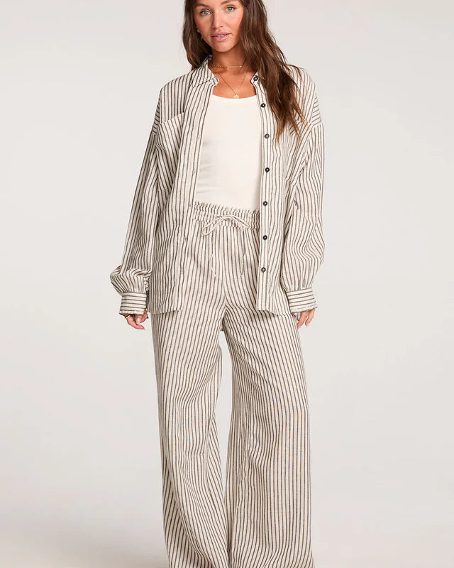 SALTWATER LUXE CLAYE PANT - BLACK WHITE