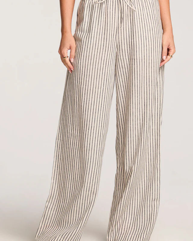 SALTWATER LUXE CLAYE PANT - BLACK WHITE