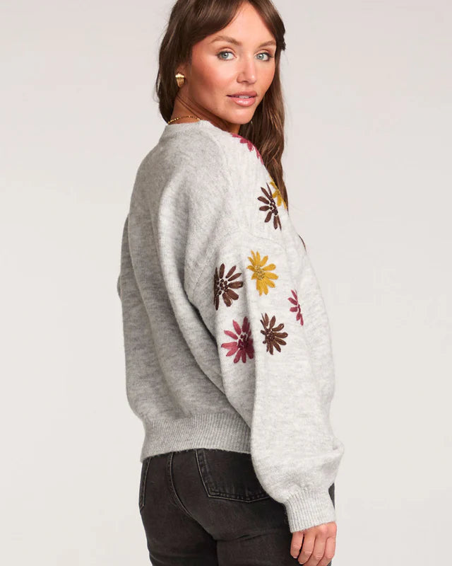 SALTWATER LUXE MIMI SWEATER - HEATHER GREY