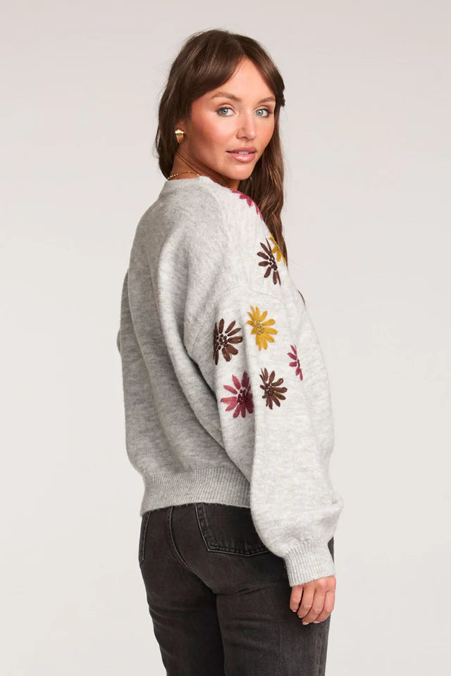 SALTWATER LUXE MIMI SWEATER - HEATHER GREY