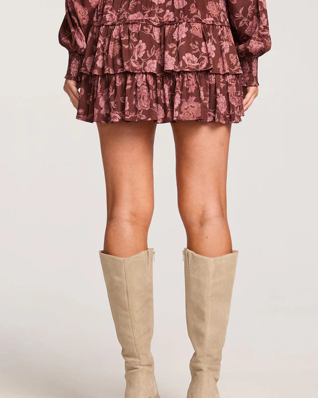 SALTWATER LUXE VHENUS MINI SKIRT - AUBERGINE