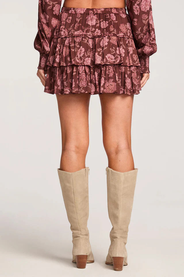 SALTWATER LUXE VHENUS MINI SKIRT - AUBERGINE