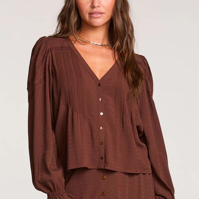 SALTWATER LUXE LYRRA TOP - CHOCOLATE