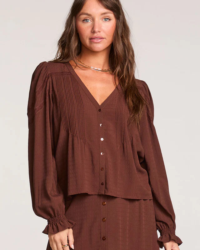 SALTWATER LUXE LYRRA TOP - CHOCOLATE