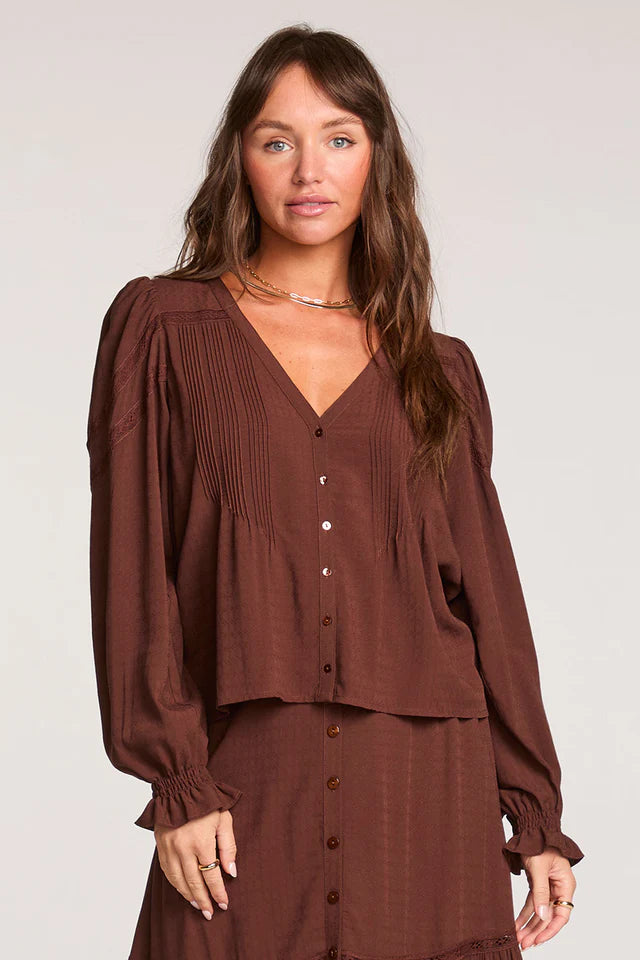 SALTWATER LUXE LYRRA TOP - CHOCOLATE