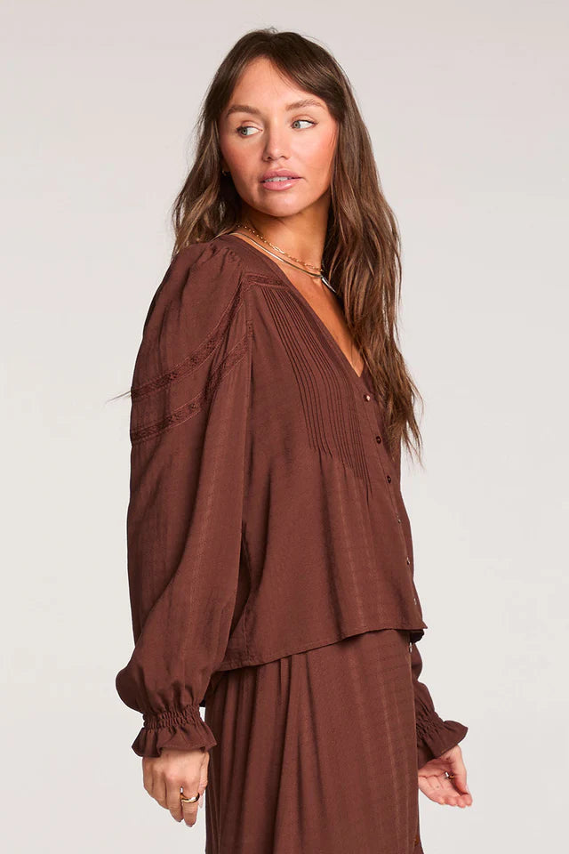 SALTWATER LUXE LYRRA TOP - CHOCOLATE
