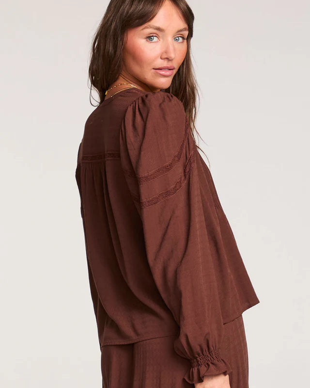 SALTWATER LUXE LYRRA TOP - CHOCOLATE