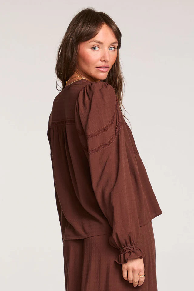 SALTWATER LUXE LYRRA TOP - CHOCOLATE