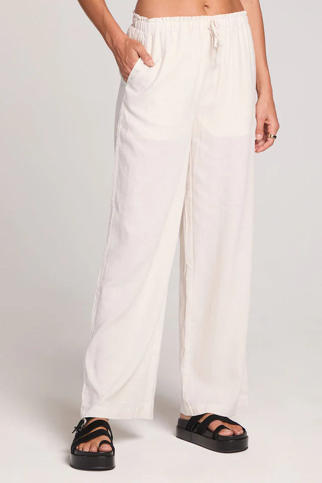 SALTWATER LUXE WOVEN PULL ON PANT - ECRU