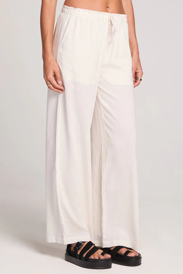 SALTWATER LUXE WOVEN PULL ON PANT - ECRU