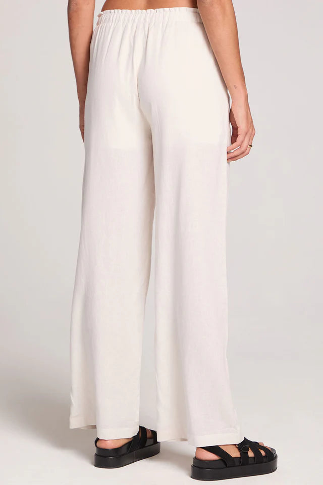 SALTWATER LUXE WOVEN PULL ON PANT - ECRU