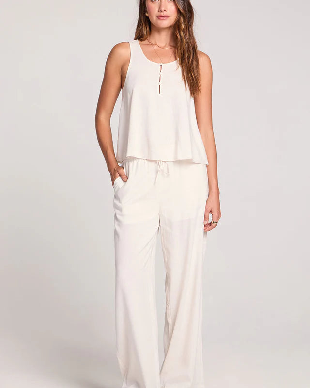 SALTWATER LUXE WOVEN PULL ON PANT - ECRU