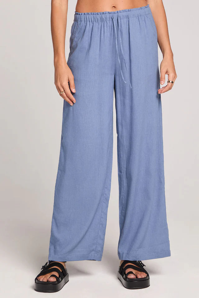 SALTWATER LUXE WOVEN PULL ON PANT - WORN BLUE