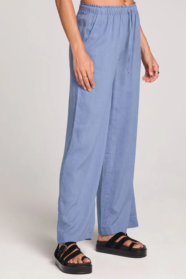 SALTWATER LUXE WOVEN PULL ON PANT - WORN BLUE
