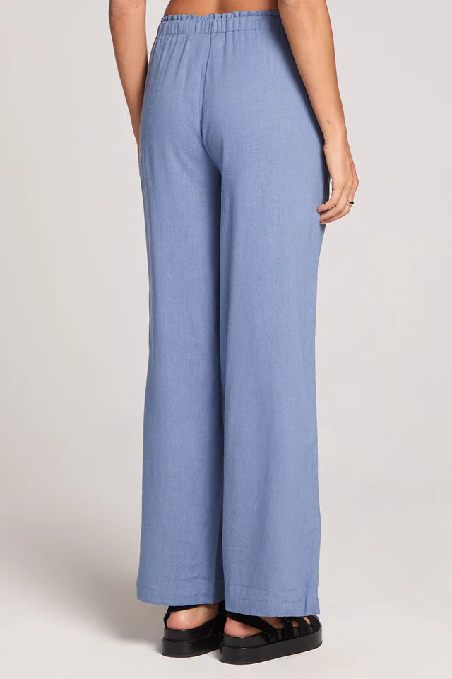 SALTWATER LUXE WOVEN PULL ON PANT - WORN BLUE