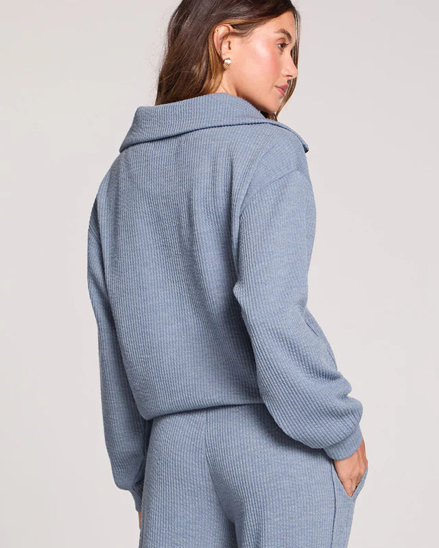 SALTWATER LUXE HALF SEAM PULLOVER - WORN BLUE