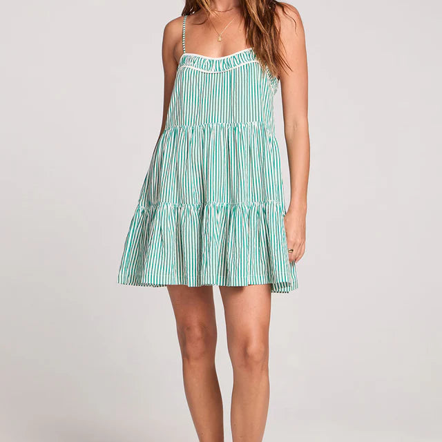 SALTWATER LUXE GENEVIEVE MINI DRESS- CLOVER