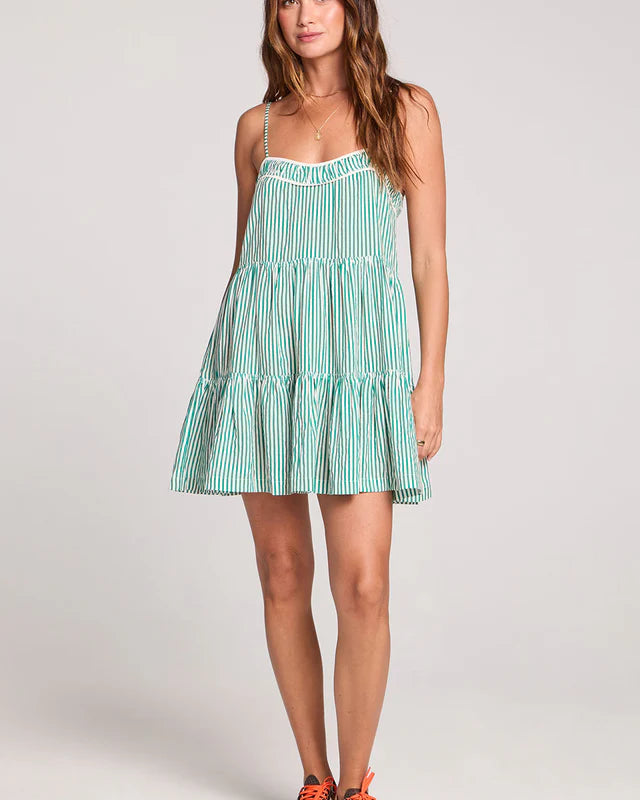 SALTWATER LUXE GENEVIEVE MINI DRESS- CLOVER