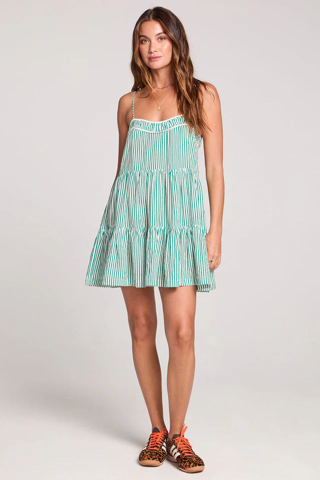 SALTWATER LUXE GENEVIEVE MINI DRESS- CLOVER