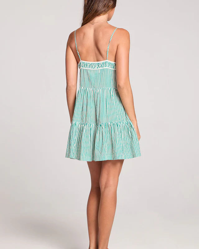 SALTWATER LUXE GENEVIEVE MINI DRESS- CLOVER