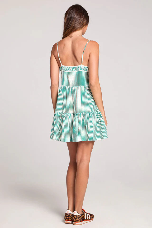 SALTWATER LUXE GENEVIEVE MINI DRESS- CLOVER