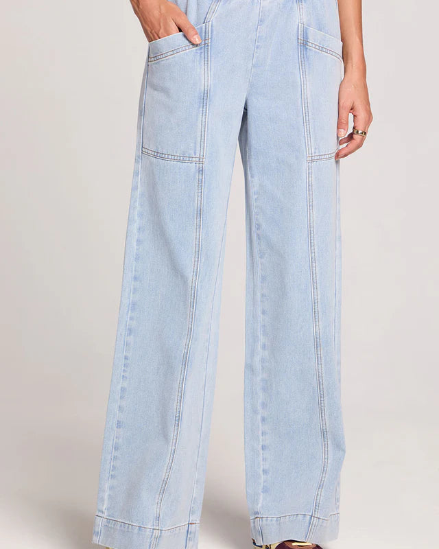 SALTWATER LUXE MONETTE DENIM PANT - SKYLINE