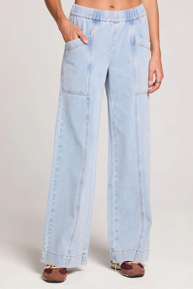 SALTWATER LUXE MONETTE DENIM PANT - SKYLINE