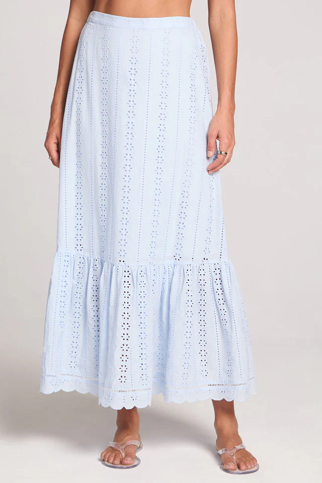 SALTWATER LUXE TATUMN MAXI SKIRT - SKY BLUE