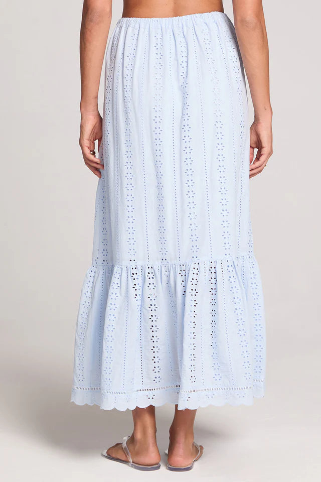 SALTWATER LUXE TATUMN MAXI SKIRT - SKY BLUE