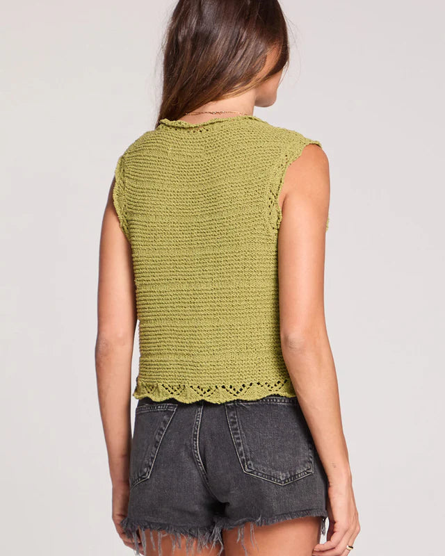 SALTWATE LUXE LISSA KNIT VEST - WILLOW