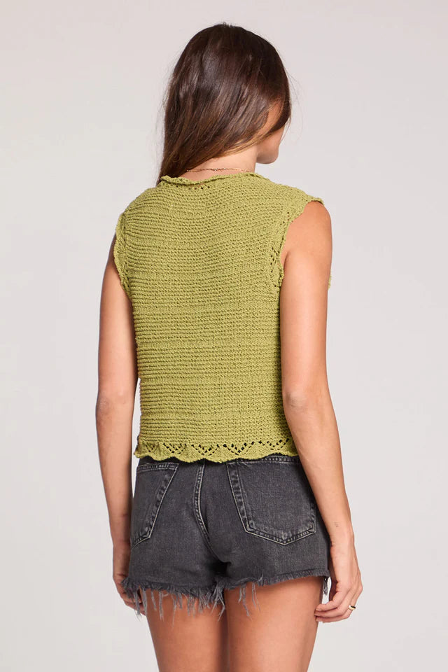 SALTWATE LUXE LISSA KNIT VEST - WILLOW