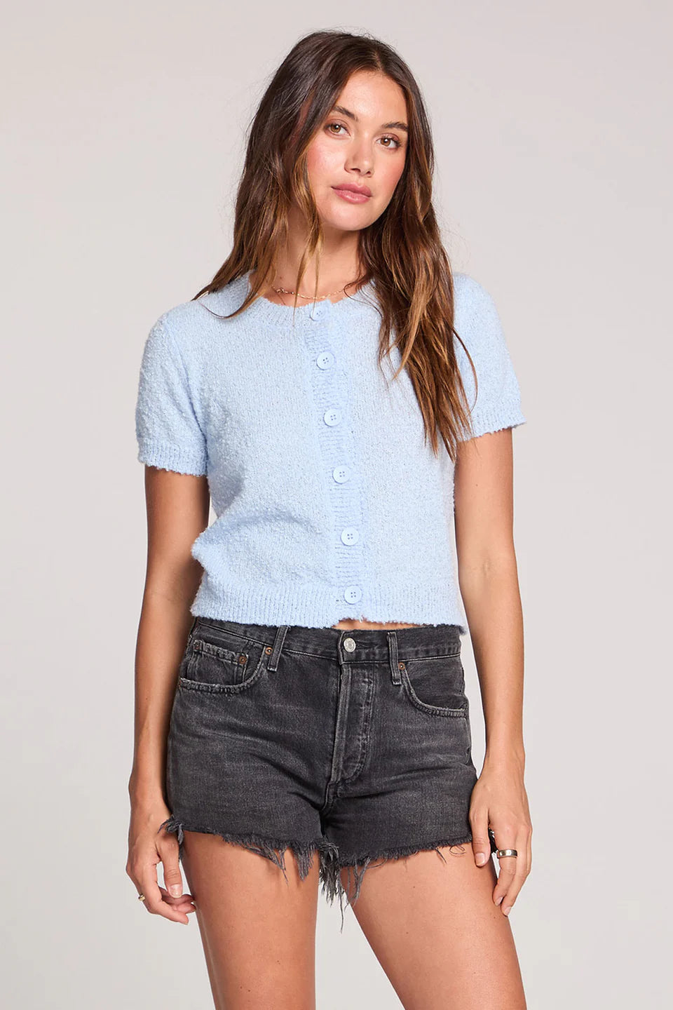 SALTWATER LUXE ROWANN SWEATER - DUSTY BLUE