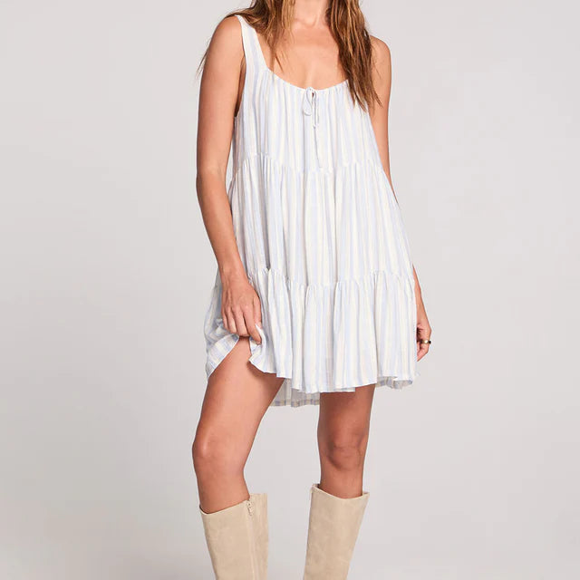 SALTWATER LUXE LAURENT MINI DRESS - CLOUD BLUE