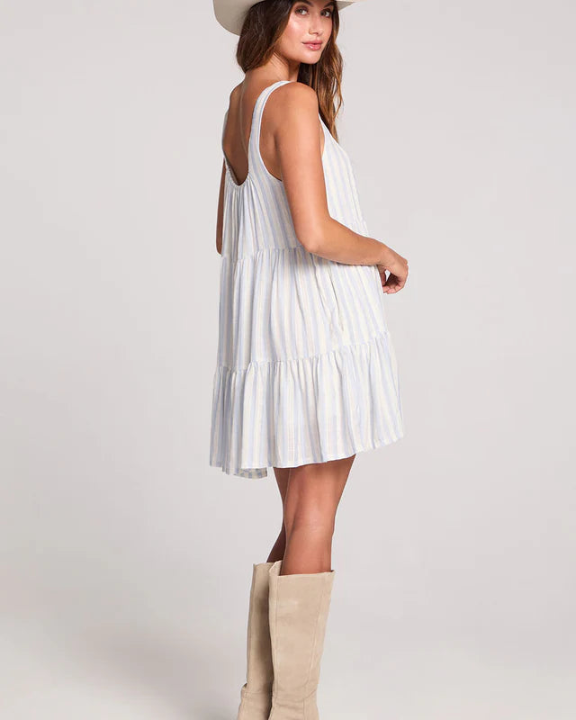 SALTWATER LUXE LAURENT MINI DRESS - CLOUD BLUE