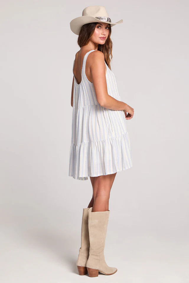 SALTWATER LUXE LAURENT MINI DRESS - CLOUD BLUE