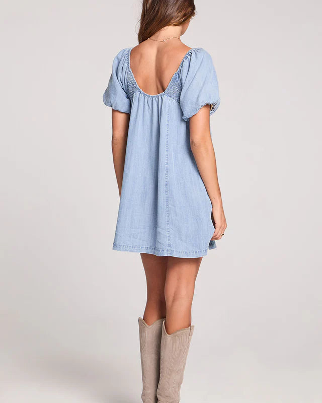 SALTWATER LUXE SEYMORE DENIM DRESS - VINTAGE INDIGO
