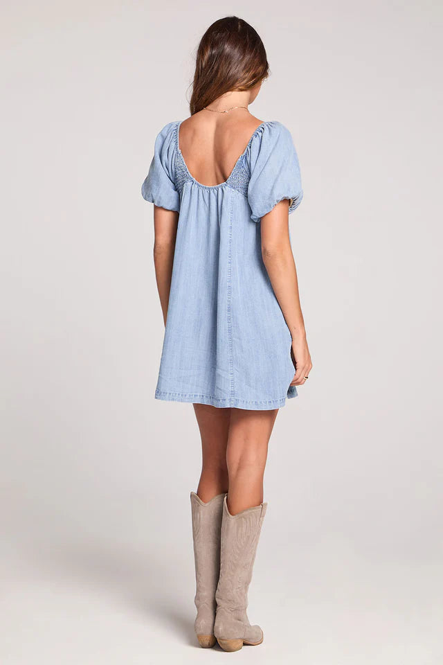 SALTWATER LUXE SEYMORE DENIM DRESS - VINTAGE INDIGO