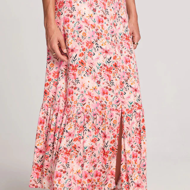 SALTWATER LUXE KANDACE MIDI SKIRT - MULTI